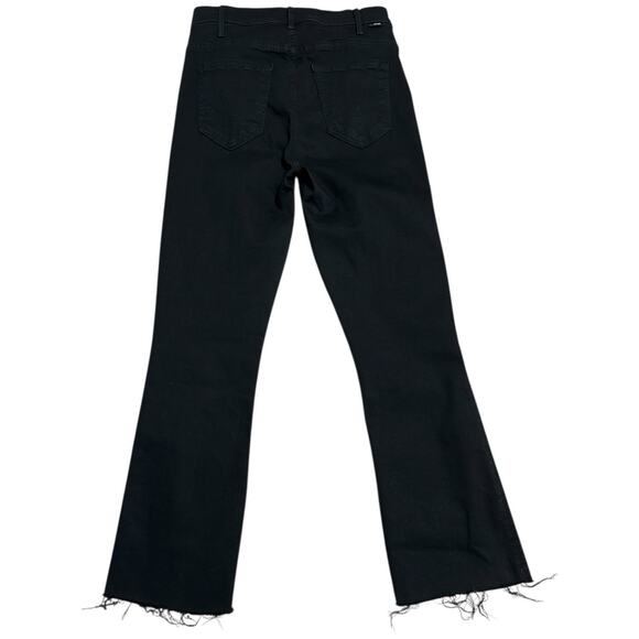 MOTHER The Hustler Ankle Fray Jeans in Not Guilty Black Size 28 Casual High Rise - Picture 3 of 11